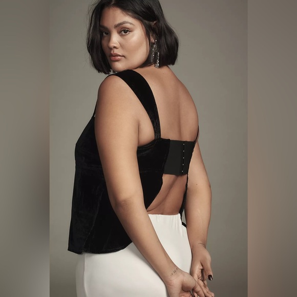 Anthropologie Pilcro Velvet Flyaway Top - Picture 2 of 10